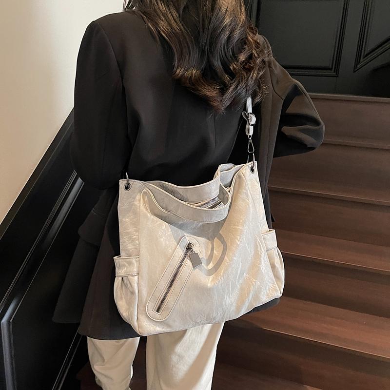 Women's Large Capacity Commuter Underarm Bag PU Shoulder Crossbody Bag Tote Bag