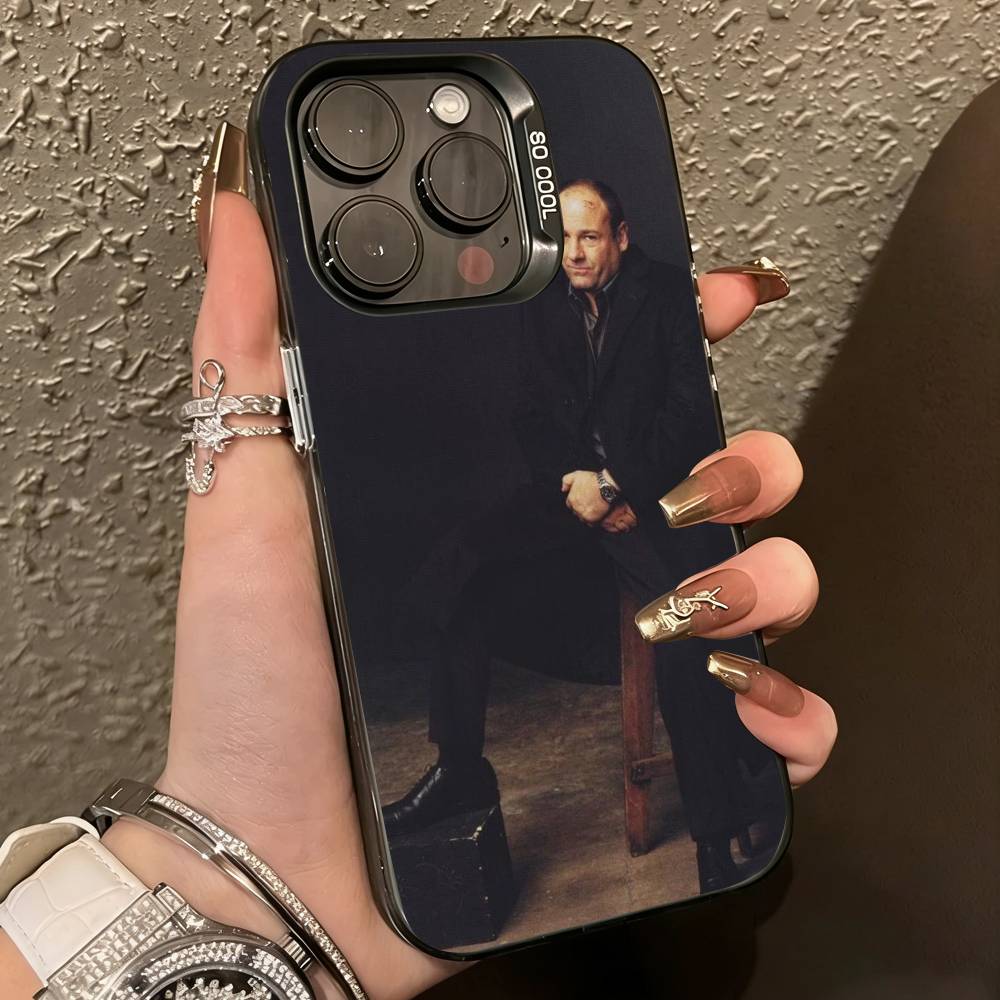 The Tony-y Soprano-JG Phone Case For iPhone 17,16,15,14,13,12,11 Plus,Pro Max,XS,Colored Silver Plated Inside Cover iPhone17ProMax