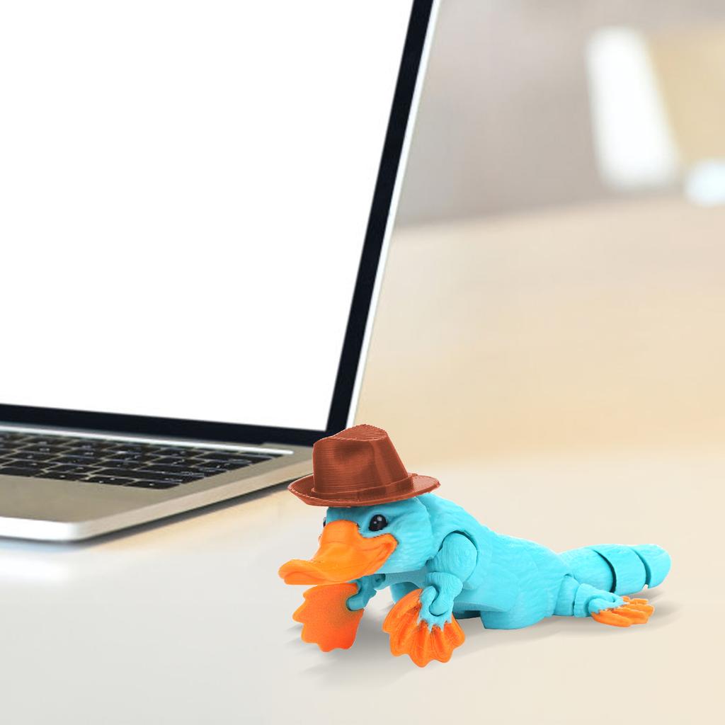 3D Printed Articulated Platypus Irritability Toy With Movable Joints For Stress Relief, Desktop Home Decoration