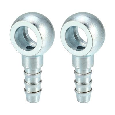 ACROPIX 2pcs Banjo Hose Barb Bolt Fittings Universal Banjo Fitting Fuel Line Adapter Connector