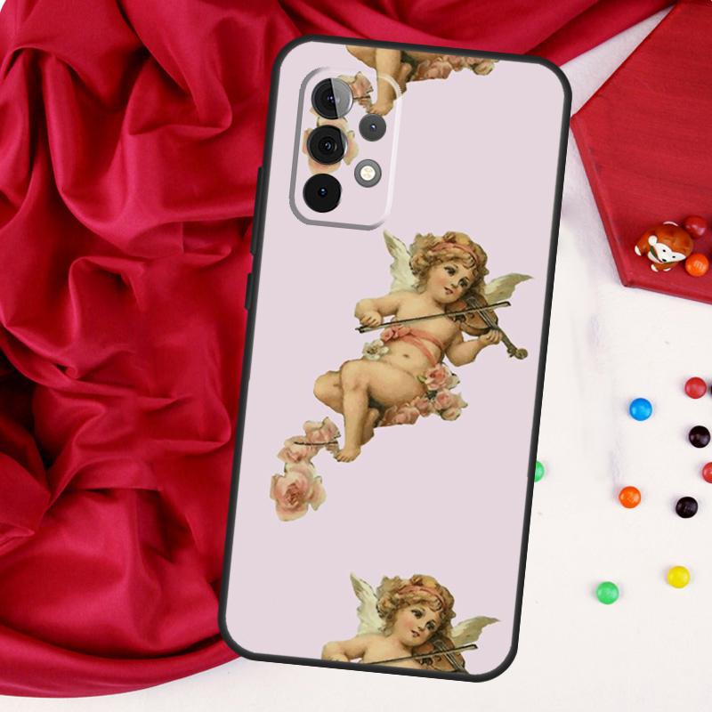 Renaissance Angels In Sky For Samsung Galaxy A55 A53 A33 A13 A35 A15 A36 A56 A26 A16 A22 A32 A52 A54 A34 A06 A05 Case