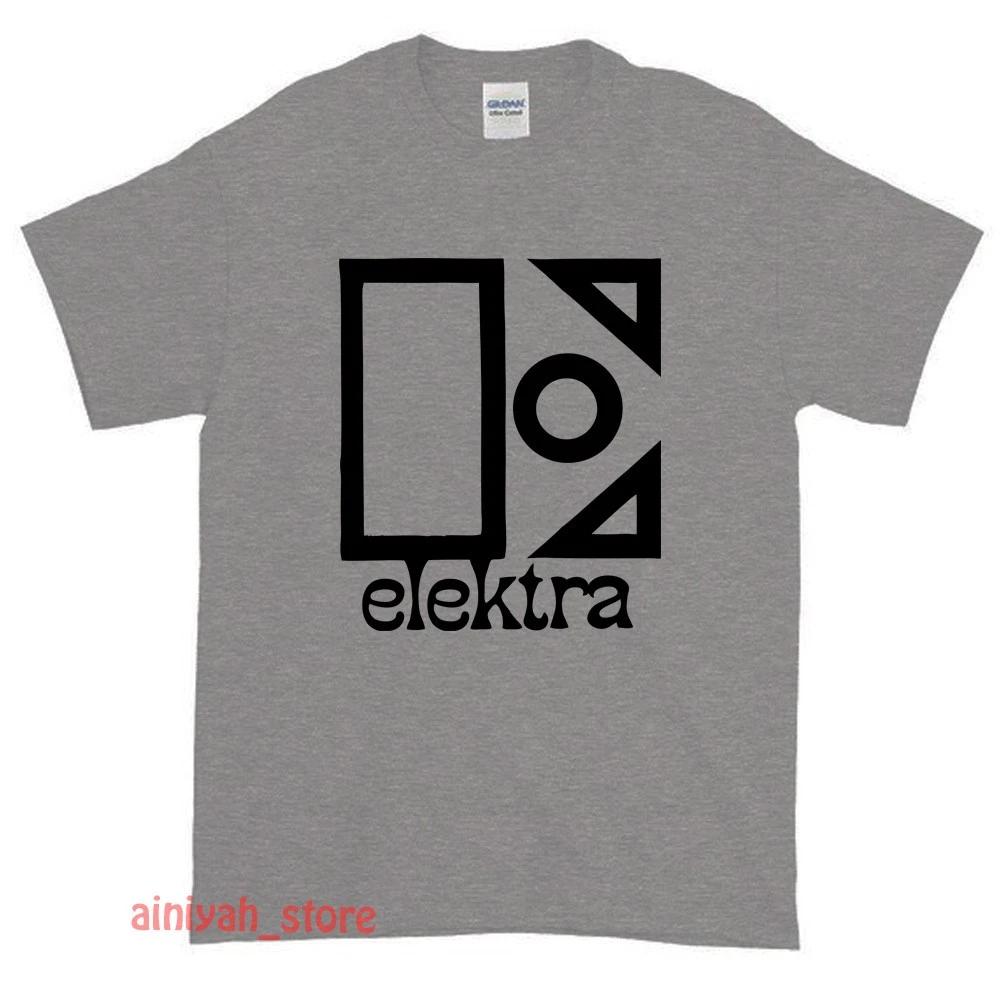 

Новая elektra старые записи Логотип Мужская смешная футболка Размер США S-XXL 3XL