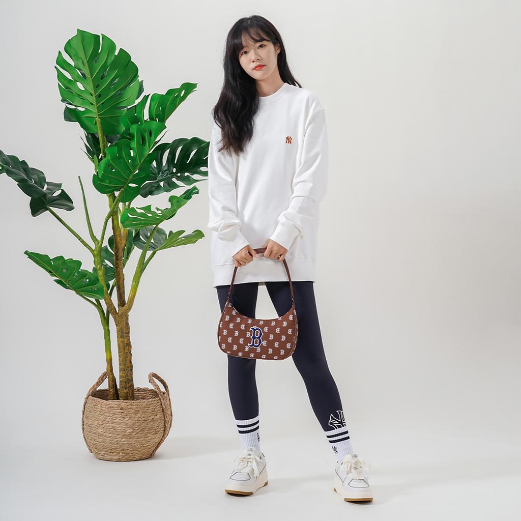 New MLB Sweatshirts Unisex Ivory White 3AMTB0124-50IVS