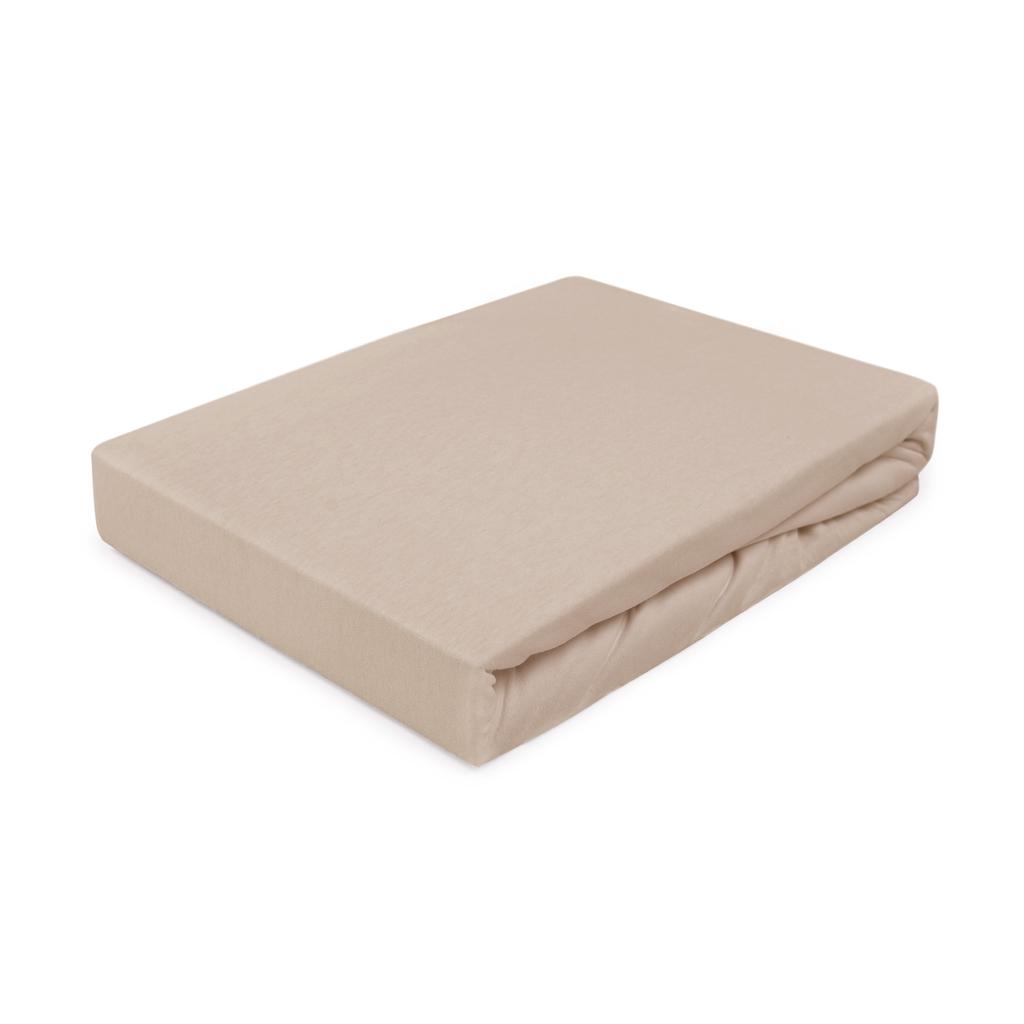Cotton fitted sheet 60x120 jersey 100% COTTON beige color