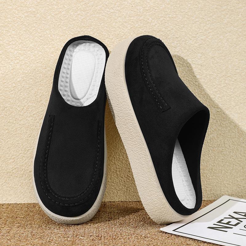 Sabots Birken pour hommes, modèle 2025, sans talon.: Chaussures décontractées tendance à semelles épaisses qui augmentent la hauteur