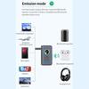 RGB Bluetooth 5.4 Audio Sender Empfänger 3,5 mm AUX Stereo Musik Drahtloser Adapter mit Mikrofon Unterstützung TF-Kartenwiedergabe für Auto TV PC