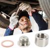 O2 Sensor Bung O2 Sensor Adapter M18x1.5 Oxygen Sensor Nut Weld Bung Plug Stainless Steel Curve Notched Universal Auto Parts