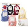 Schoolbag1011 high value Mori multi-compartment niche fashion transparent pain layer schoolbag ins cute girl double shoulder tide bag
