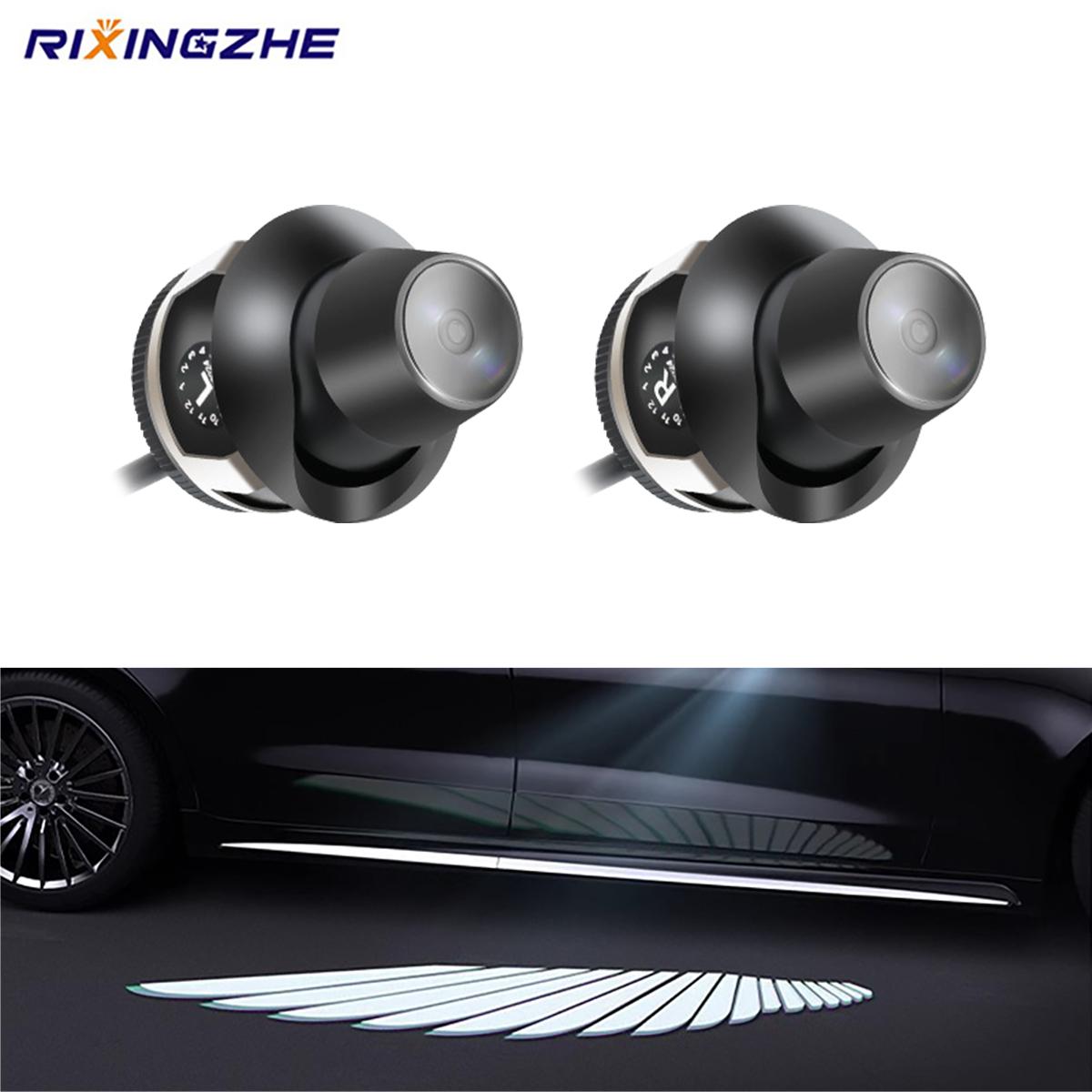 

Car Angel Wings Welcome Light LED Dynamic Projection Lamps Universal Fashion Door Ambient Lamps Auto Accessories 12V