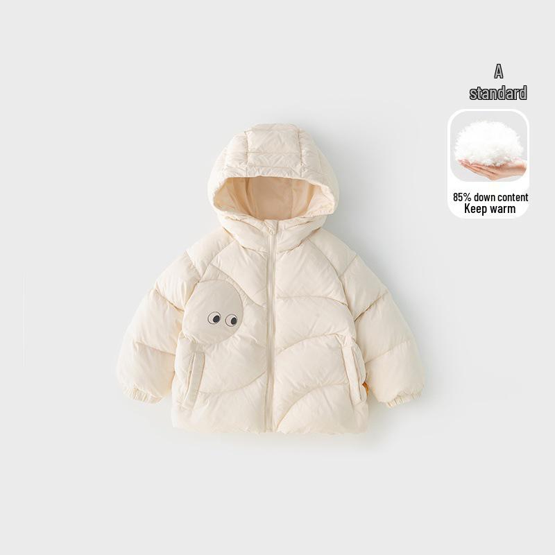 Kids Winter Hooded Down Jacket - Class A Windproof & Waterproof Warm Coat 110 cm