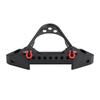 Metal Front Bumper With 2 LED Lights for    ‑4 1Celsius10 Scale RC Crawler Car (Black)