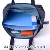 Aurora Okayama Denim Tote Bag, Made in Japan, A4 Size, Shoulder Strap, Zippered, Diaper Bag (Indigo Blue)