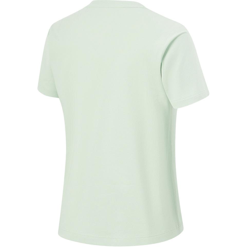 Li-Ning Fitness Series Simple Solid Color Round Neck Pullover Short Sleeve T-Shirt Women Tops Ice-Green ATSU490-6