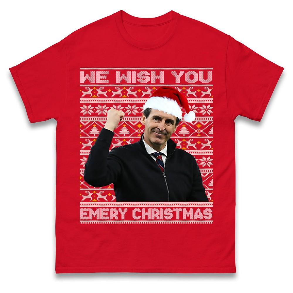 Unai Emery We Wish You Emery Christmas T Shirt Football Fans Xmas Tee Top S