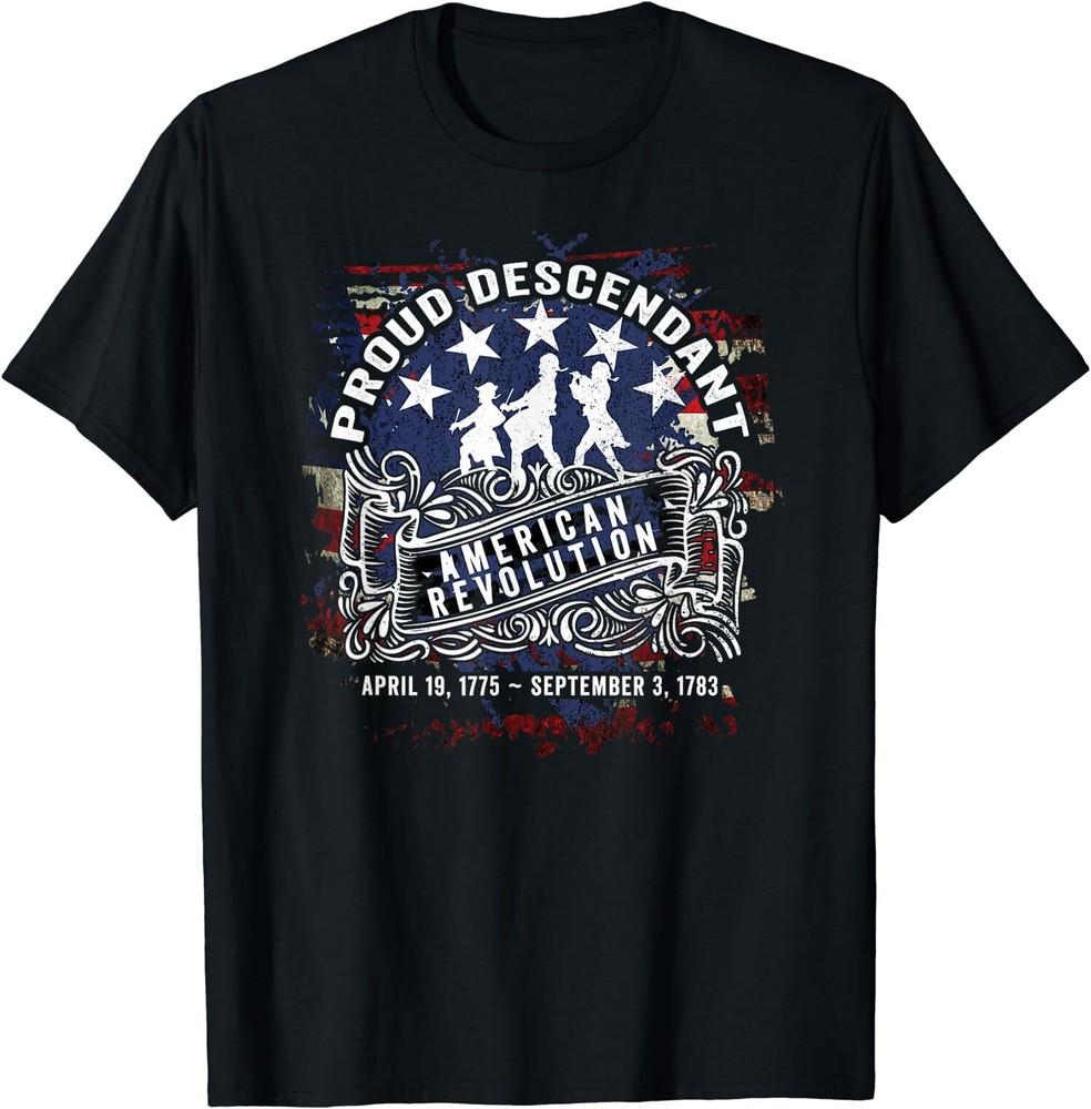 NEW LIMITED Veteran Proud Descendant American Revolution Fife and Drum T-Shirt Unisex T-Shirt S