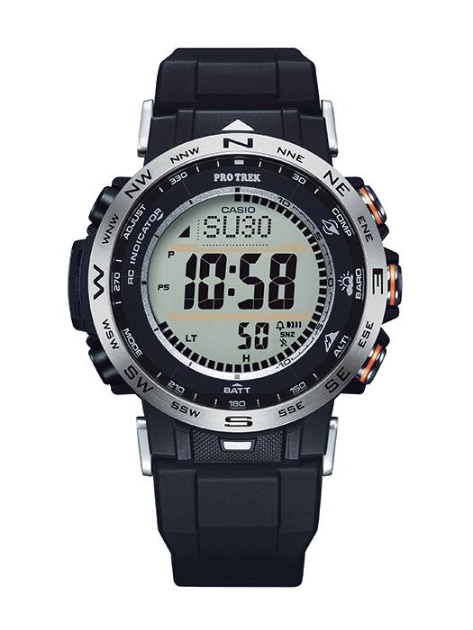 Casio Pro Trek Men's Stainless Steel 100M Water Resistant Digital Alarm Quartz Watch PRW-30-1A