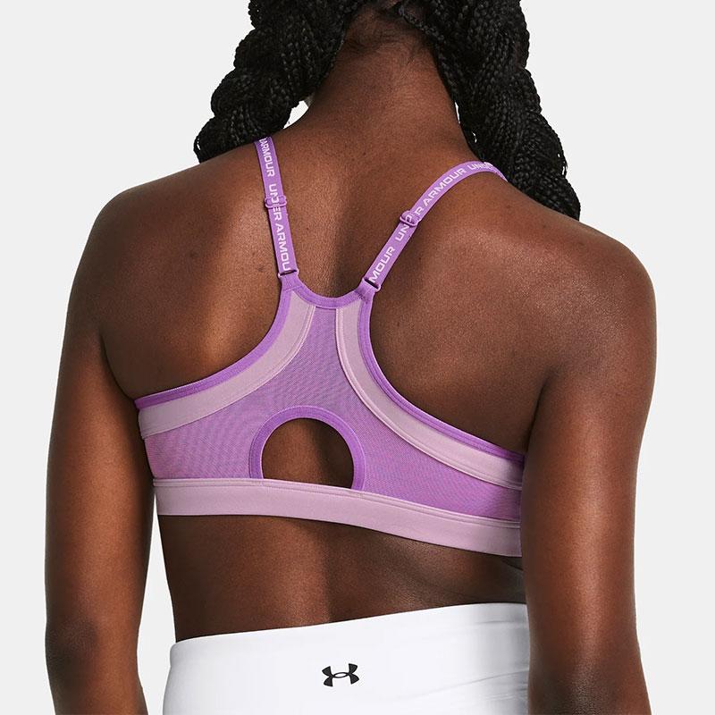 Under Armour Infinity 2.0 Low Sports Bra Solid Color Low Support Breathable Sports Underwear Women underwear Purple 1384126-543