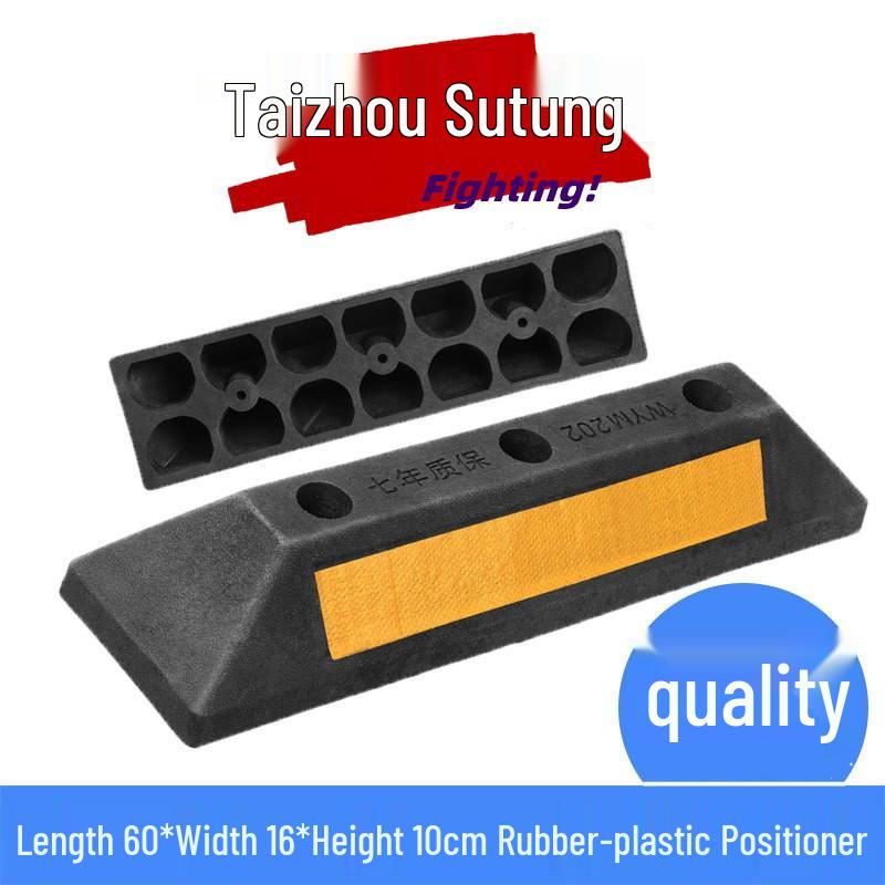 1m Durable Rubber-Plastic Parking Stopper – Anti-Collision Wheel Positioner
