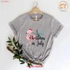Christmas Flamingo T Shirt Summer Xmas In July Lover Tropical Holiday Vintage Stylish Homme Designer Clothes Soft