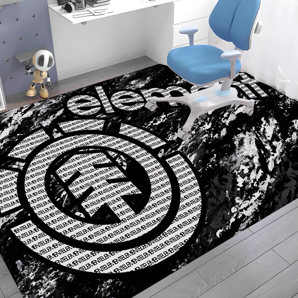 Tappetino per Porta Logo Skateboard E-Element Lavabile Antiscivolo Tappeto per Area Salotto Divani Sedie Tappeti per Area Comodino Cucina