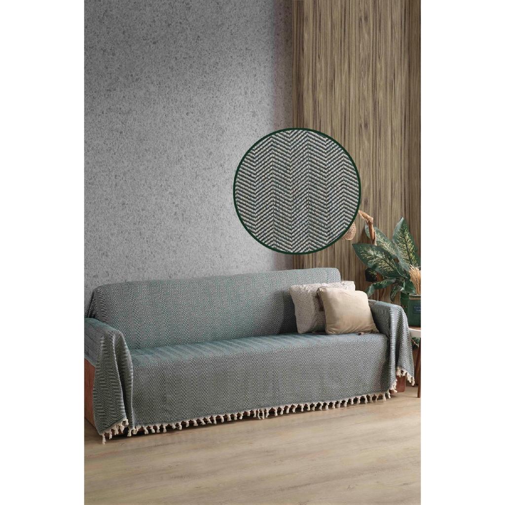 Natural Sofa Cover Ecru Covering The Arms 180x300