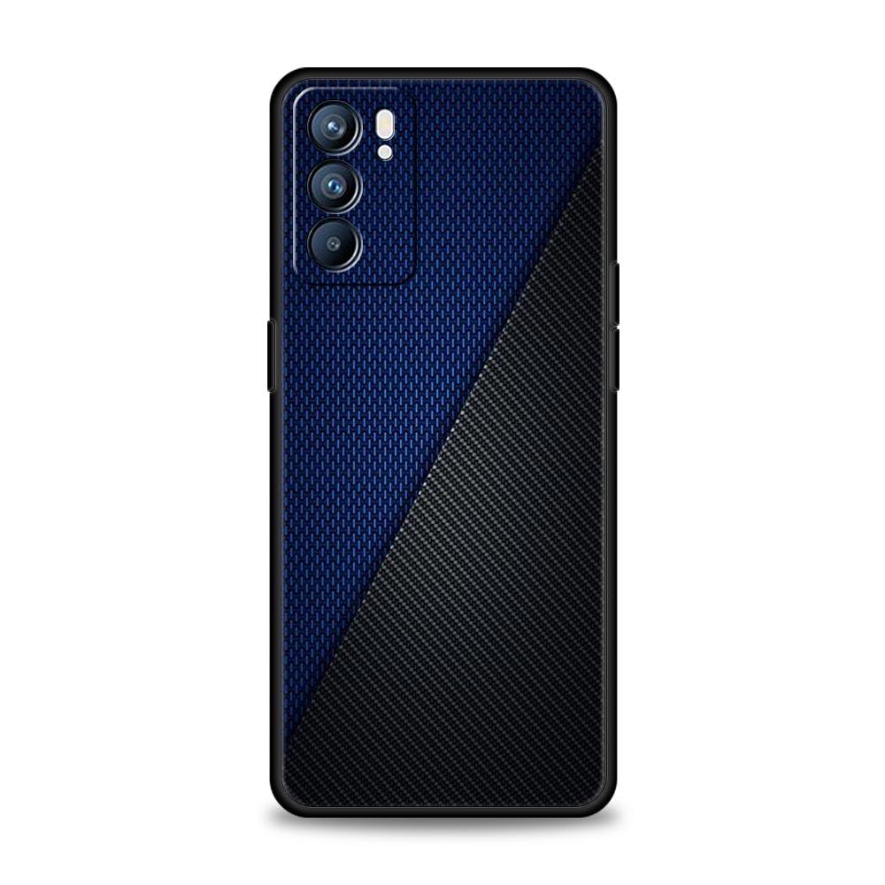 Carbon Fiber Case For Oppo Find X6 Pro X5 A54 A53 A52 A9 2020 A15 A95 A17 A16 A76 A74 A57 Reno7 Reno6 Pro Plus 5G Black Cover