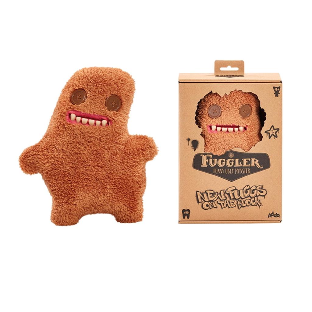 Fuggler Funny Ugly Monster Plush Toy Unique Soft Cuddly Companion for Kids and Collectors, Brown Edition