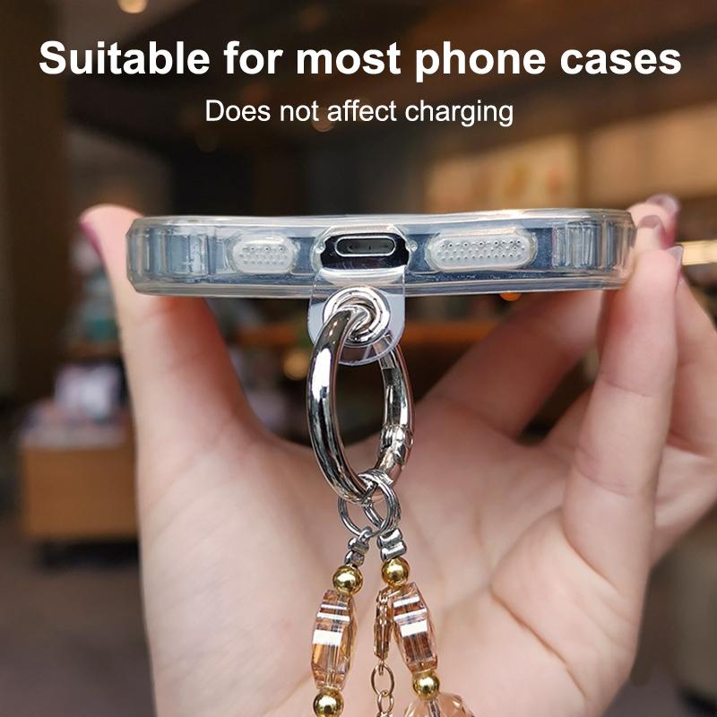 Mobile Phone Lanyard Dream Starry Bead Bracelet Clip Mobile Phone Case Universal Rope Wrist Strap Strap Bracelet Short