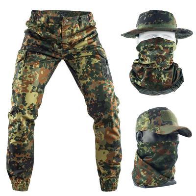 Mege Tactical Cargo Bikses Militārās maskēšanās skrējēji āra kaujas darba apģērbi pārgājieni medību bikses vīriešu sporta bikses vīrs