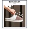 Double Color Wheat Ear Cotton Slippers with Anti Slip Thick Sole for Couples, Autumn and Winter Slippers