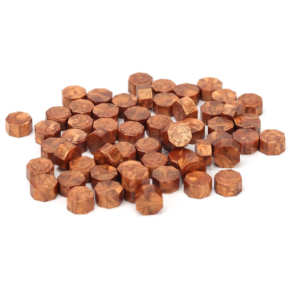 100pcs/bag Vintage Sealing Wax Tablet Pill Beads Octagon Wax Seal Stamp For Envelope Wedding Party Stamping Grain Sealing Wax