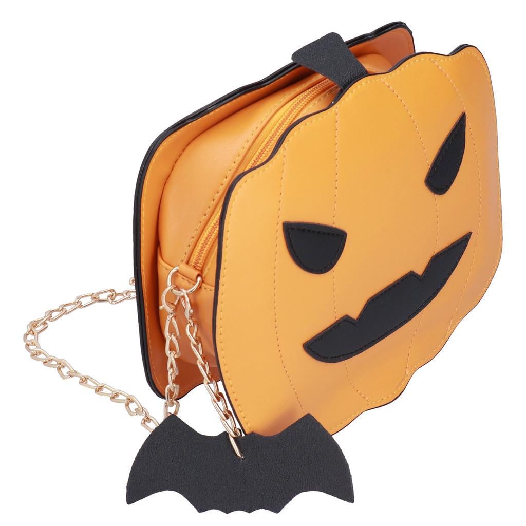 Kürbisförmige Tragetasche Große Kapazität Halloween Süßigkeitentasche Schultertasche für Halloween FestivalBraun