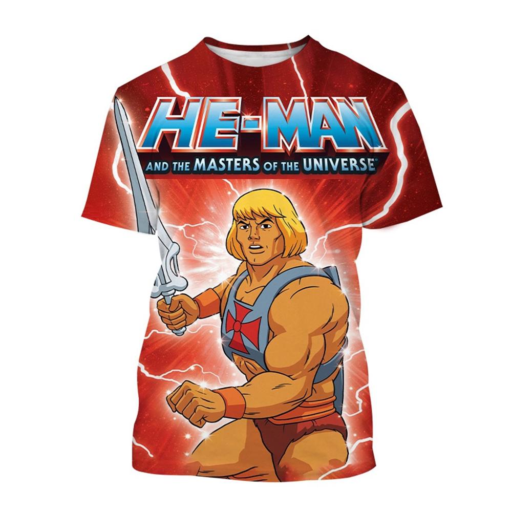 Hot Sellers Cartoon Anime He-Man Universe Master T-Shirt 3D Print Unisex Kid Casual Street Hip Hop Personality Short Sleeve Top