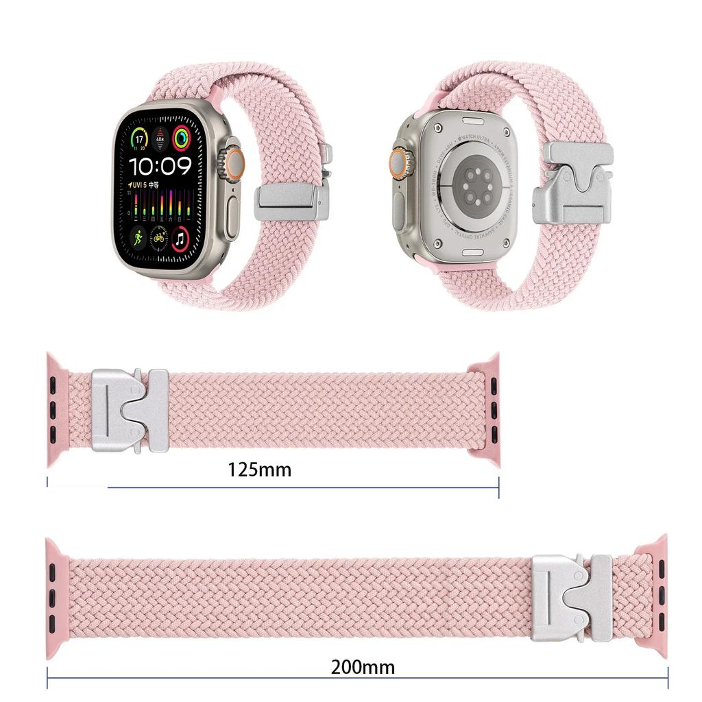 Braided Solo Loop Strap For Apple Watch Ultra 2 band 49mm 44mm 45mm 46mm 40mm 41mm 42mm Bracelet iWatch Series 10 9 SE 8 7 6 5 4