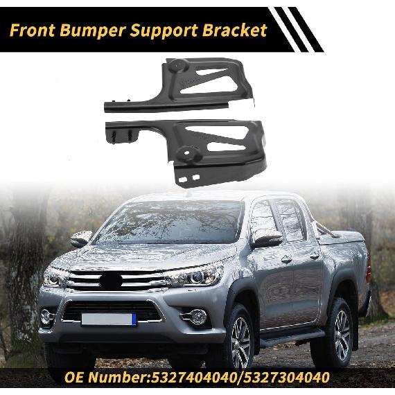 1 Pair Front Bumper Support Bracket for Toyota Tacoma 2016-2021 Left Right Side Bumper Frame Support Retainer Bracket Hold Mount Set No.5327404040