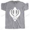 Hot sale Unisex brand summer t shirt vintage Sikh Khanda Symbol India Punjabi Sikhism Culture Unisex Teeshirt cotton short sleeve