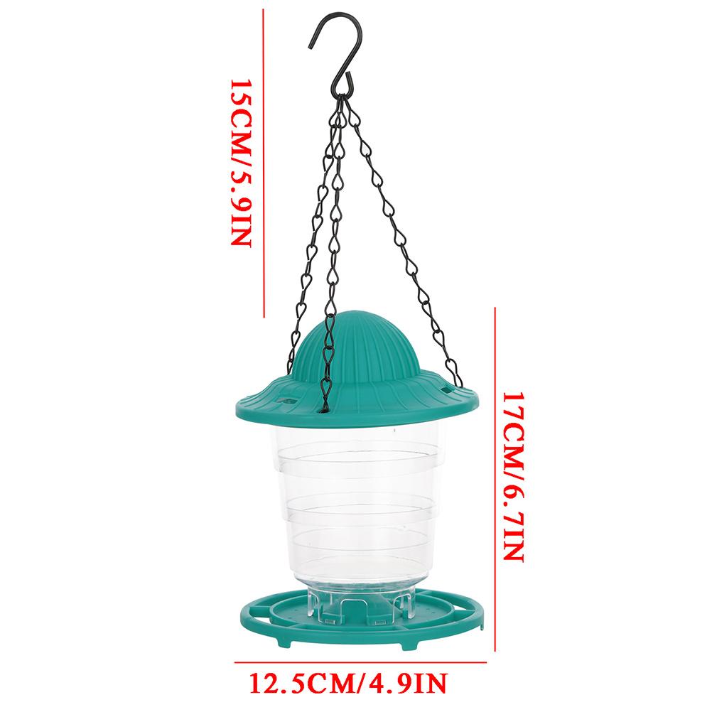 1Pcs Foldable Automatic Bird Feeder Hanging Outdoor Deep Gray 12.5x12.5x17x15cm