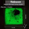 1 Pack Leuchtende Spinnenwatte Spukhaus Innen- und Außendekorationen Gefälschte Spinnen