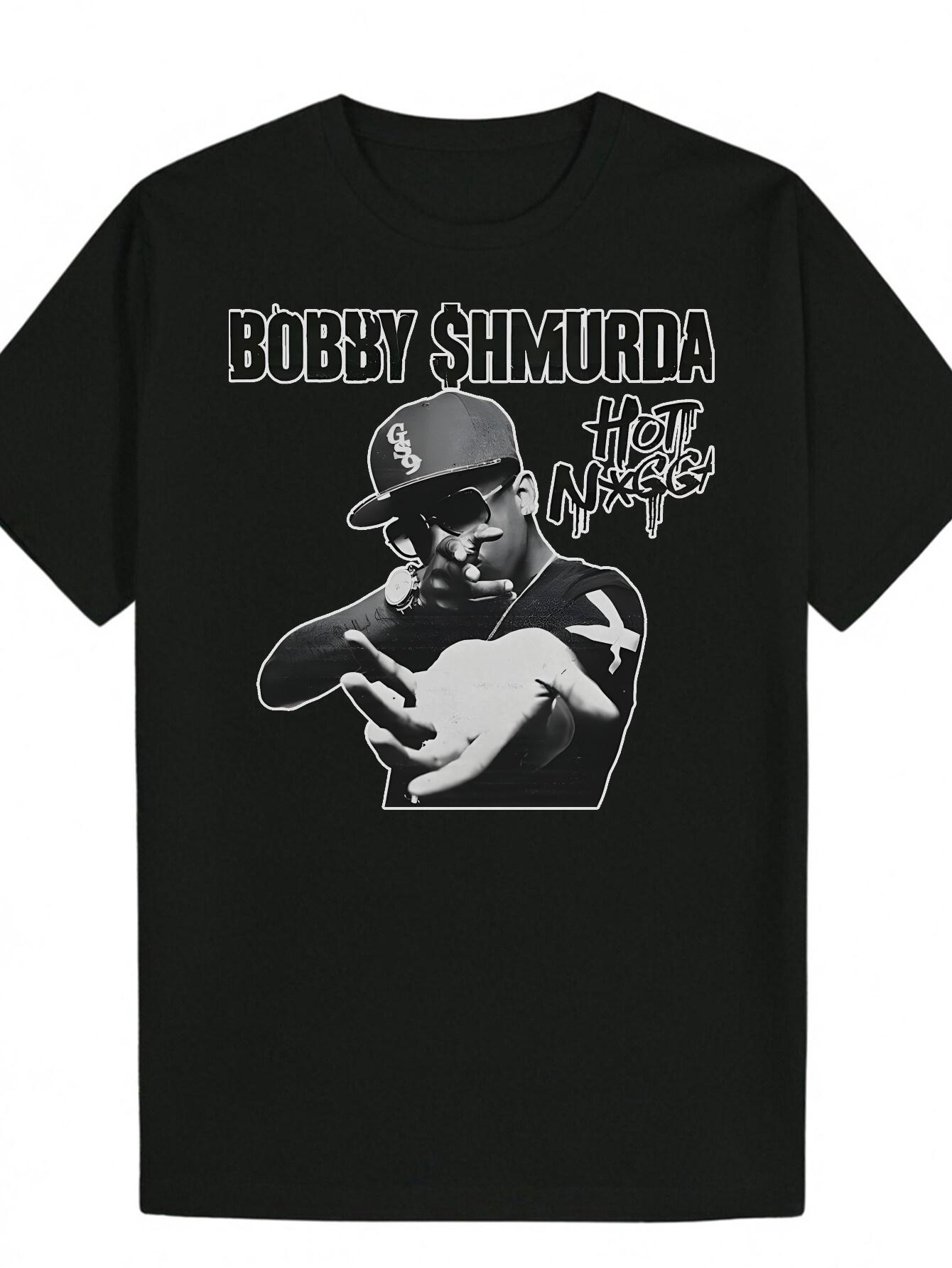 

Graphic T-shirt - Black Hip-Hop Streetwear Tee with Bold Bobby Shmurda Design XL