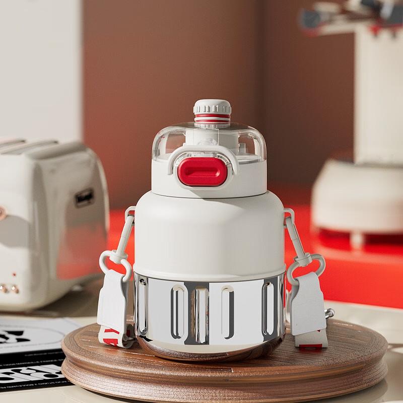 HAPPIECE Large Capacity Insulated Straw Water Bottle