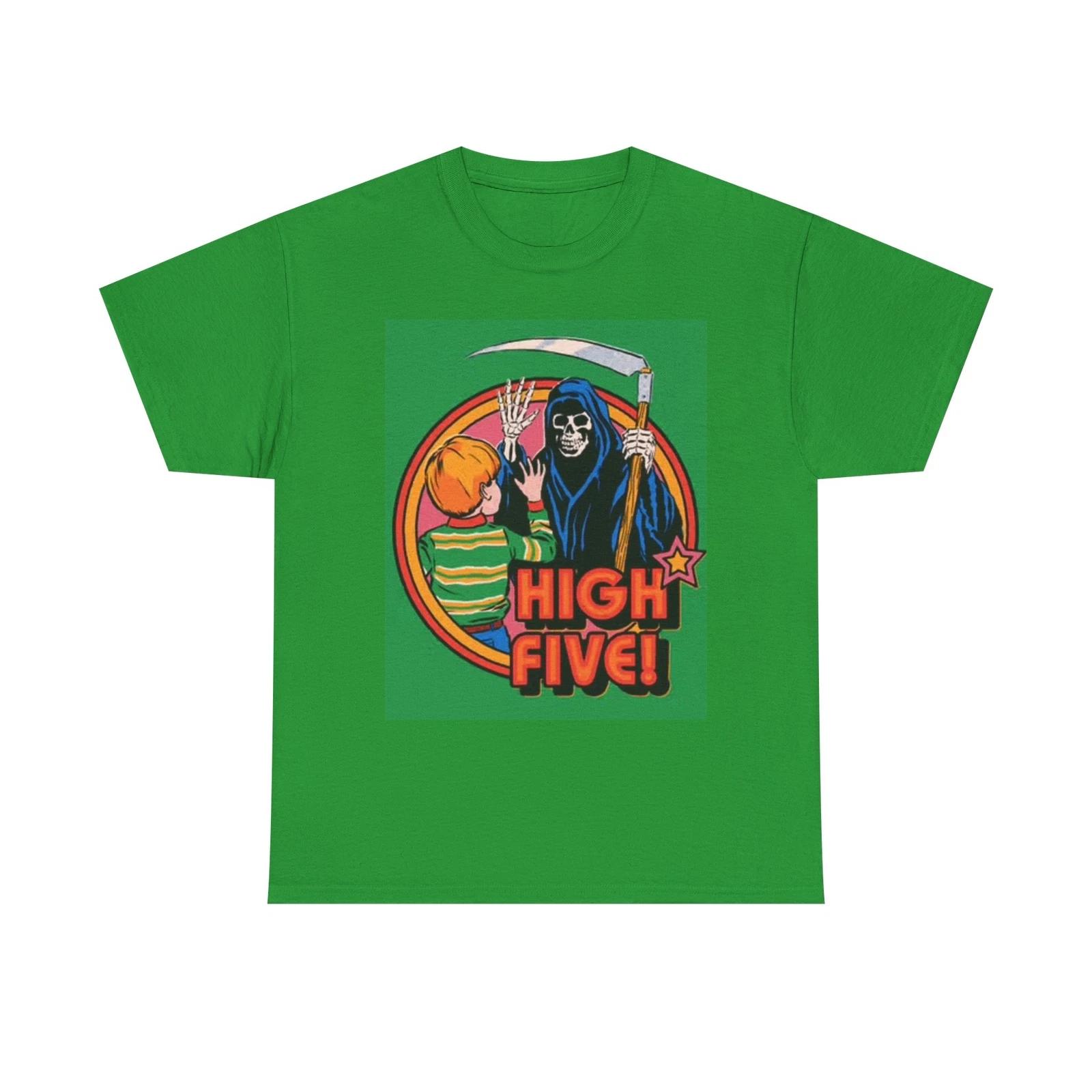 Men s and Women s T-shirts High Five Grim Reaper Graphic M