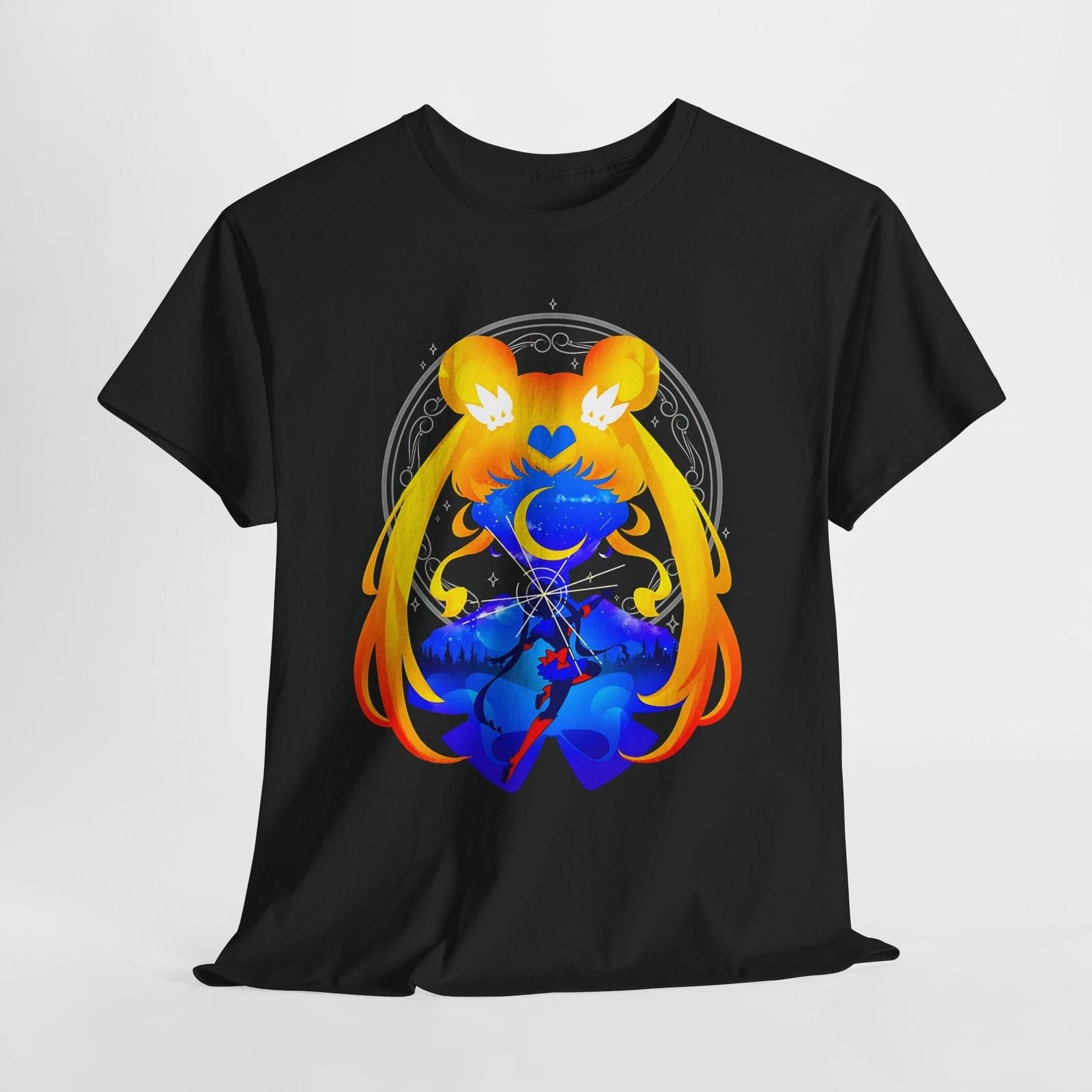 

2026 New Cotton Summer Tshirt Leisure and Comfortable Sailor Moon Anime Anime Shirt Shirts Women T Shirt Unisexs TShirt L