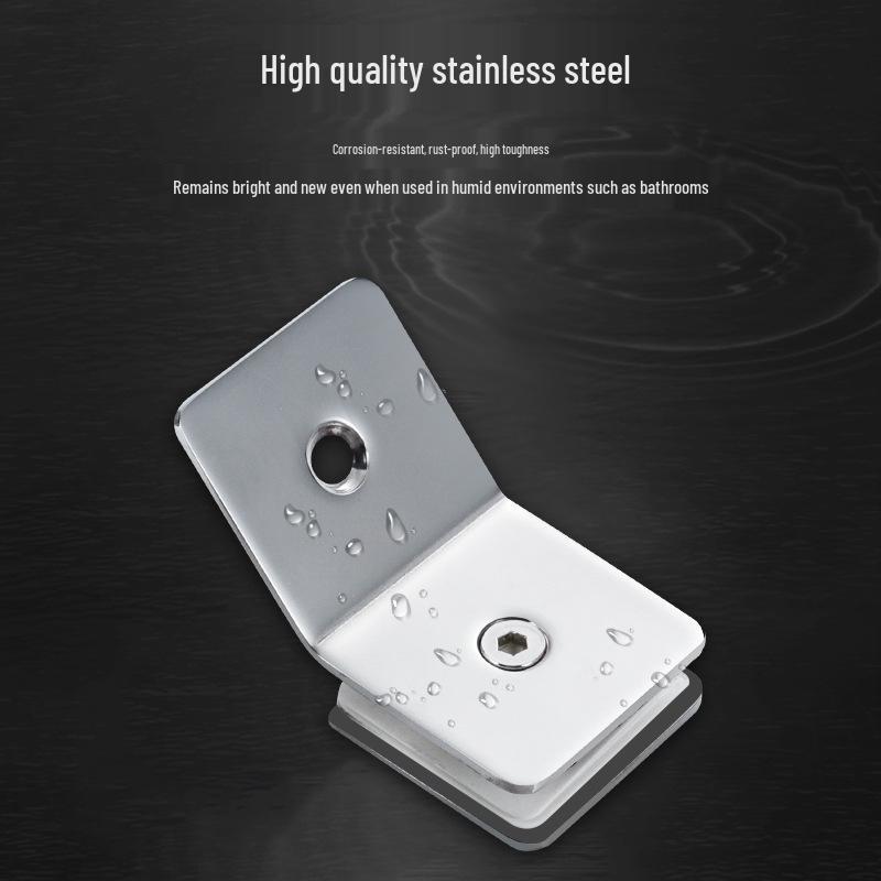 Stainless Steel 180° Glass Partition Clip for Stair Handrails