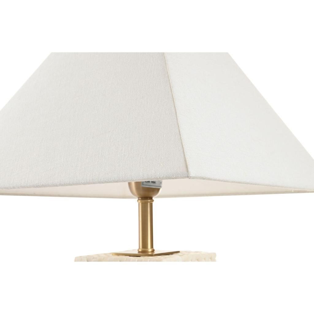 Desk lamp Home ESPRIT White Beige Golden 50 W 220 V