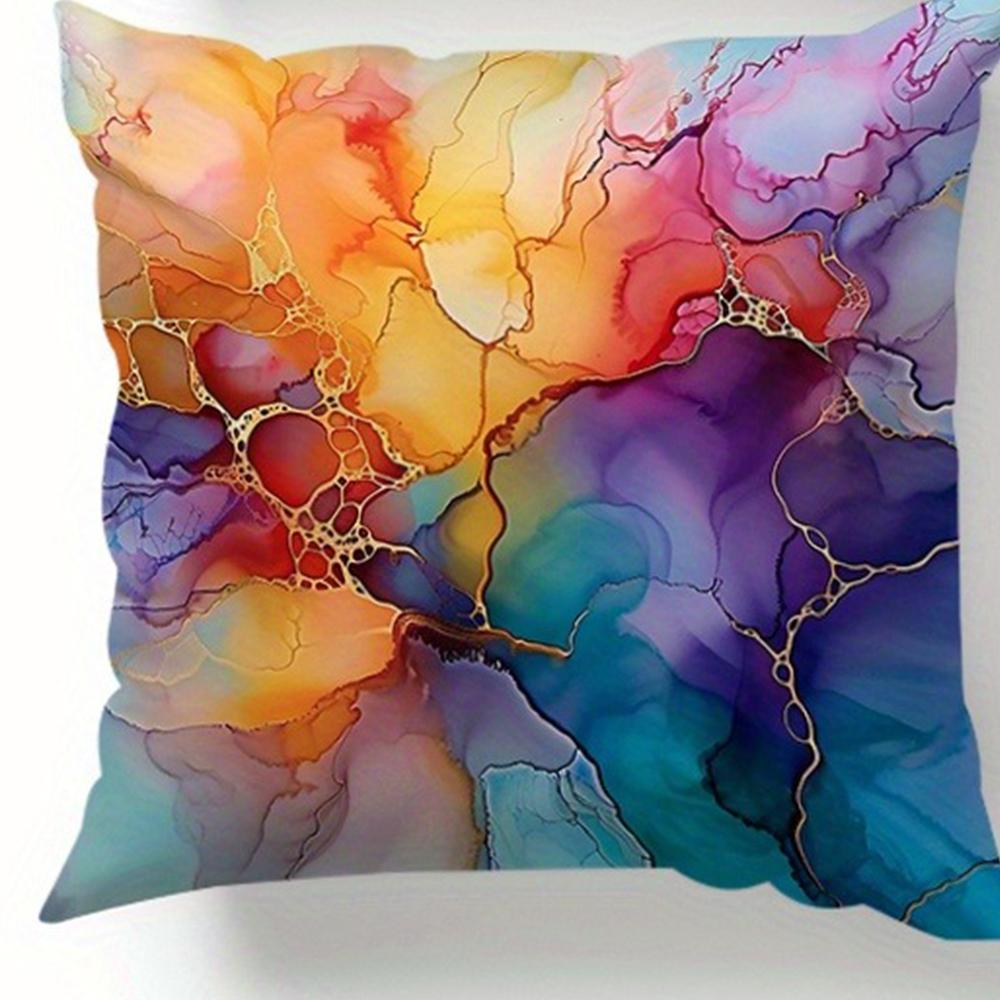 

Геометрическое искусство Декоративная наволочка на подушку Супермягкий полиэстер Гостиная Диван Спинка Чехол для подушки для автомобиля Домашнее украшение 16x16in 40x40cm