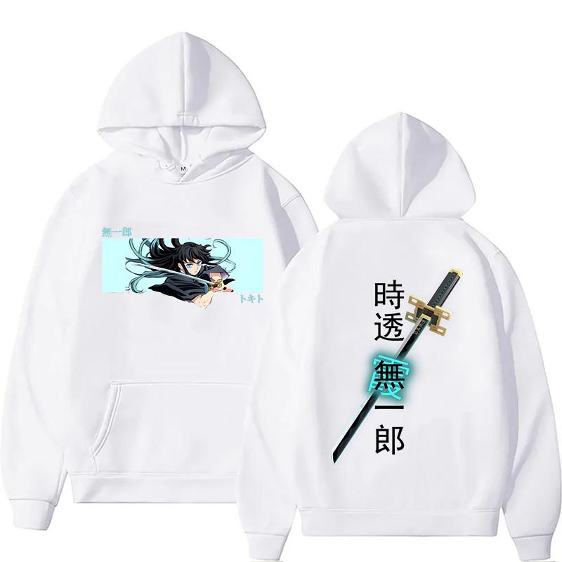 Anime Tokitou Muichirou Printed Hoodie Women Men Autumn Winter Warm Sweatshirt  Harajuku Streetwear Long Sleeve Tops