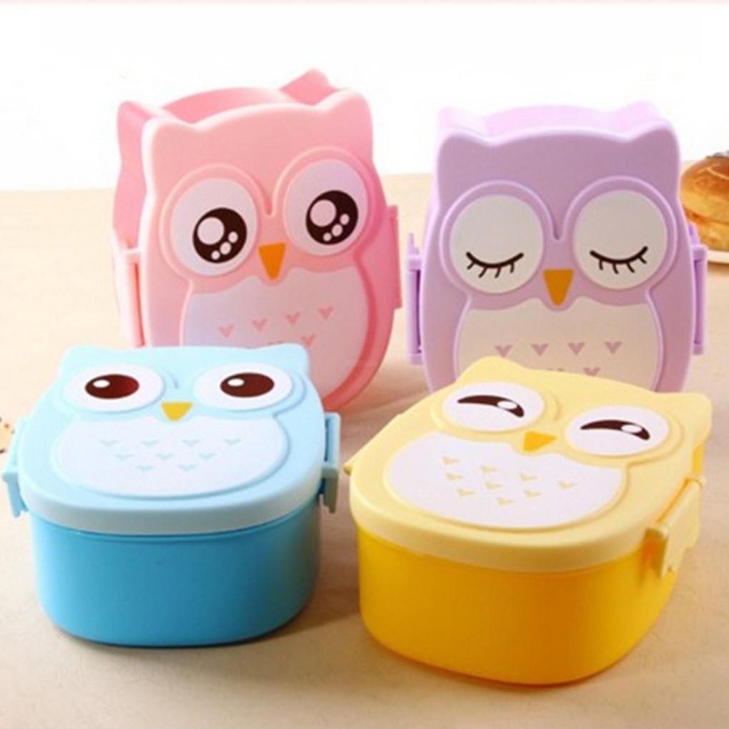 Cute Owl Lunch Box For Kids – Made With Food Grade PP Durable And Easy To Clean Bento Box Lunchbox
