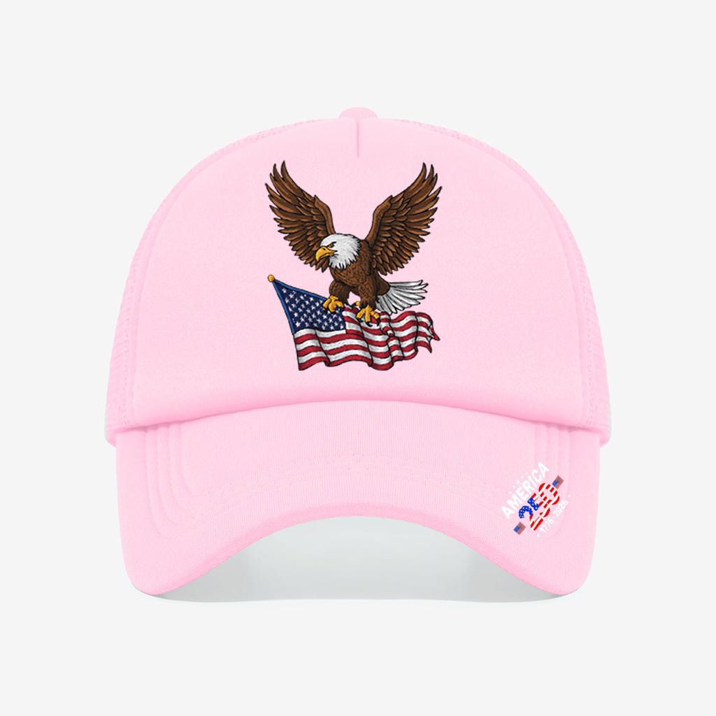 1 Stück Vintage 250. Amerika Trucker-Hut, Realistischer Adler-Flaggen-Druck, Streetwear-Kappe für patriotische Fans