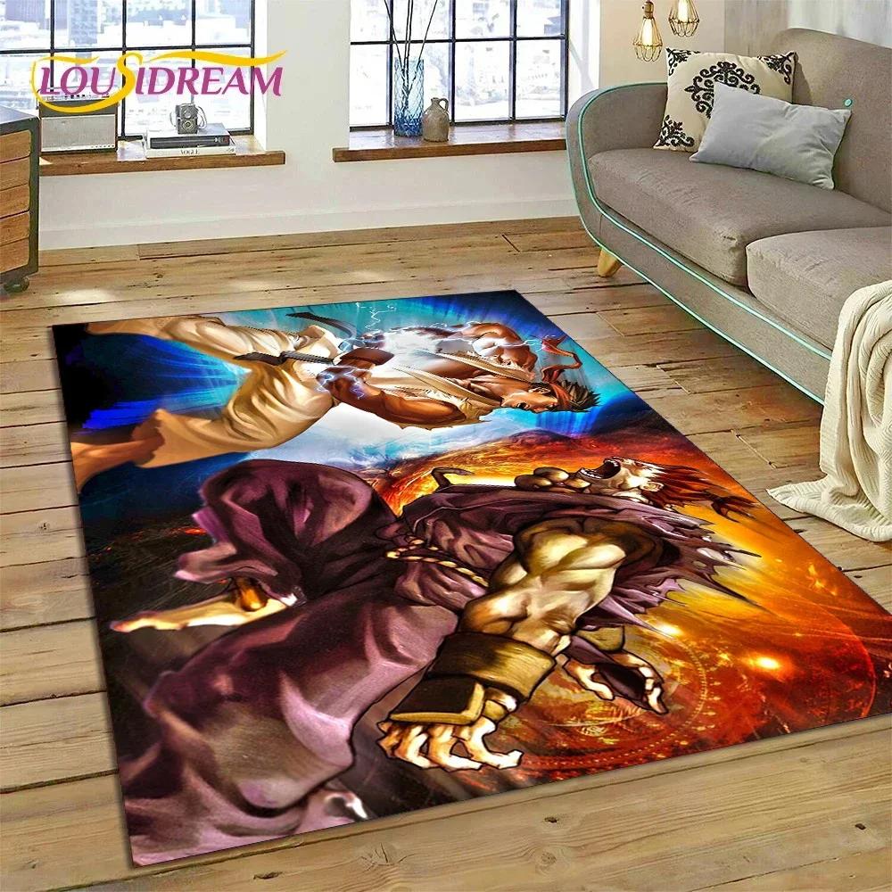 3D Retro Game Street Fighter SF Carpet Rug for Bedroom Living Room Home Sofa Decoration,Children Game Large Decor Floor Mat Gift