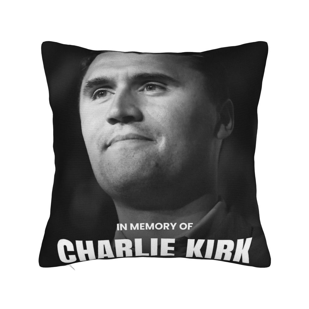 Fundas de Almohada Angélicas y de Jesús de Charlie Kirk Funda de Almohada Cuadrada Linda y Divertida para Silla de Sala de Estar
